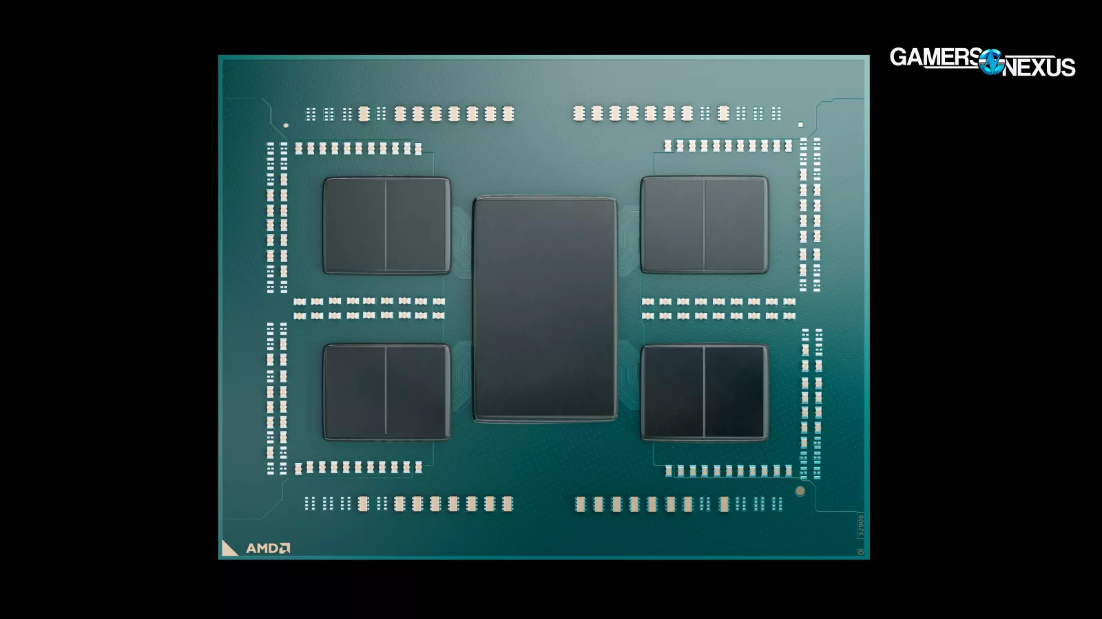Render of delidded Threadripper 7000.